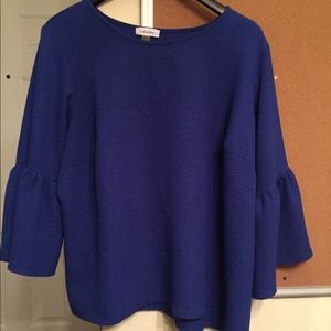 Calvin Klein royal blue plus size too, long sleeve
